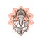 lord Ganesh image. God with elephant head. vector Illustration