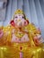 Lord ganesha beautiful idol with golden shade