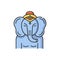 Lord Ganesha RGB color icon