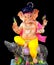 Lord Ganesha sitting on mouse