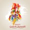 Lord Ganpati on Ganesh Chaturthi background