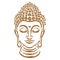 Lord Gautam Buddha Face Printable Vector Stencil