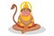 Lord Hanuman Vector Cartoon Illustration