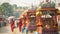 Lord Jagannath festival, decorated chariots parade, street carnival procession