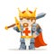 Lord king knight fantasy medieval action RPG game character layered animation ready character vector illustration