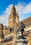 Lord Oliver Cromwell statue outside Palace of Westminster in Lon