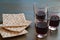 The Lord`s Supper with bread and wine