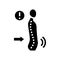 lordosis disease glyph icon vector illustration
