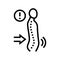 lordosis disease line icon vector illustration