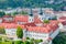 Loreta monastery building and towers in Prague, Czech Republic