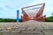 Lorong Halus Bridge with warning sign of dismount and push bicycle