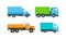 Lorries for transportation of goods, construction materials and resources.