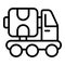 Lorry cement mixer icon outline vector. Site truck