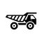 Lorry. Construction works. Vector icon.