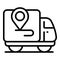 Lorry delivery icon outline vector. Fast truck