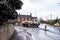 A lorry in front of the pub in North Bradley Wiltshire