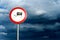 Lorry Road Sign and Overcast Sky