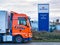 A lorry at the Stena Line Terminal in Liverpool / Birkenhead, UK