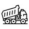 Lorry tipper icon, outline style