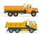 Lorry for transportation of goods, materials, machine for transporting resources.