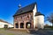 Lorsch, Germany -  Entrance gate called `Torhalle` of Carolingian imperial Abbey of Lorsch on sunny day with blue sky