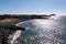 Los Abrigos - Panoramic early morning view on beach Playa de San Blas near coastal village Los Abrigos, Tenerife