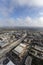 Los Angeles 110 Freeway Aerial with Afternoon Clouds