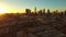 Los Angeles Aerial Downtown Cityscape Sunrise