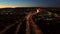 Los Angeles Aerial Freeway Interchange Dusk