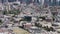 Los Angeles Aerial Skyline Cityscape Sightseeing View. Office Towers Crowded Downtown LA Aerials Panoramic View. Pan and Tilt. 4K