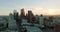 Los Angeles aerial top view of the city center with skyscrapers, panoramic city.