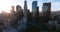 Los Angeles aerial view, business centre of the city with skyscrapers. Flying of los angels, filmed LA by drone.