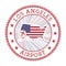 Los Angeles Airport stamp.