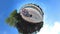 Los Angeles Ballona Creek Bike Path Del Rey Cycling Tiny Planet 03 California USA