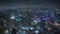 Los Angeles breathtaking night cityscaper panorama of business city center