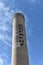 LOS ANGELES, CALIFORNIA - 12 FEB 2020: Smokestack at The Brewery Arts Complex, formerly an Edison Plant and Pabst Brewery, has