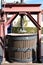 LOS ANGELES, CALIFORNIA - 12 FEB 2020: Wine Press at the The San Antonio Winery Tasting room, in the Lincoln Heights district of