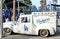 LOS ANGELES, CALIFORNIA, 29 JUNE 2021:  Dodger Ice Cream Truck in the Outfield Plaza of Dodger Stadium