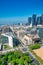 Los Angeles, California. Aerial view of skyscrapers in downtown