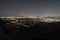 Los Angeles California Night Hilltop View of San Fernando Valley