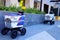 Los Angeles, California: Serve Robotics Delivery. On Delivery Food to Customer