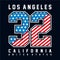 Los Angeles California Typography with number american flag.for t shirt print  and other uses . Vector illustration