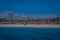 Los Angeles, California, USA, JUNE, 15, 2018: Outdoor view of Santa Monica State Beach, in the back residential