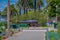 Los Angeles, California, USA, JUNE, 15, 2018: Unidentified tourists walking in the Santa Monica cannon park and birds of