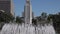 Los Angeles city hall tilt-up from grand park fountain