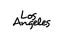Los Angeles city handwritten word text hand lettering. Calligraphy text. Typography in black color