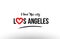 los angeles city name love heart visit tourism logo icon design