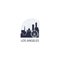 Los Angeles city skyline shape logo icon illustration