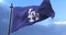 Los Angeles Dodgers flag, american professional baseball team, waving - loop