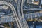 Los Angeles Downtown 110 and 10 Freeway Interchange Aerial